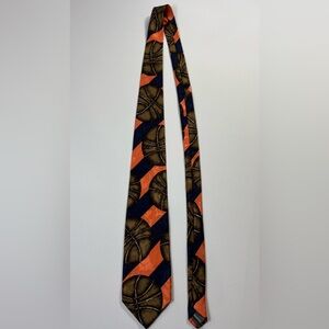 Robert Talbott Vintage Orange and Brown Basketball Tie